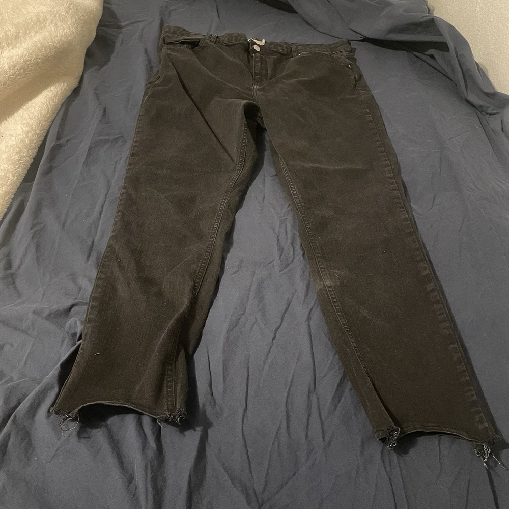 Topshop Moto Jamie High Rise Jeans Size 36 Length 30 inches Black denim